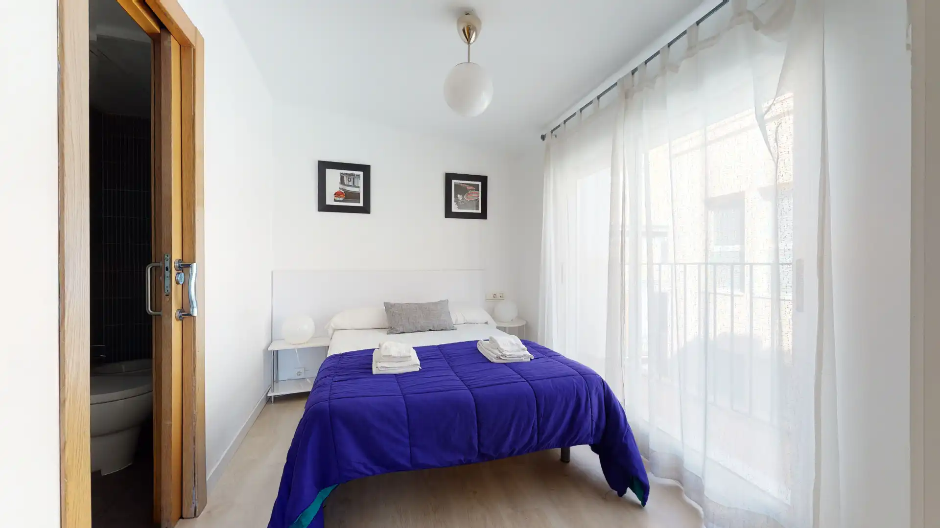 Schlafzimmer von Maisonette zur Miete in Valencia mit Klimaanlage, Heizung und Terrasse
