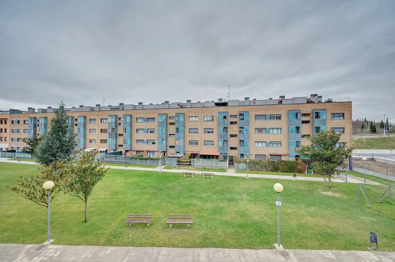 Exterior view of Flat for sale in  Pamplona / Iruña  with Heating, Private garden and Parquet flooring