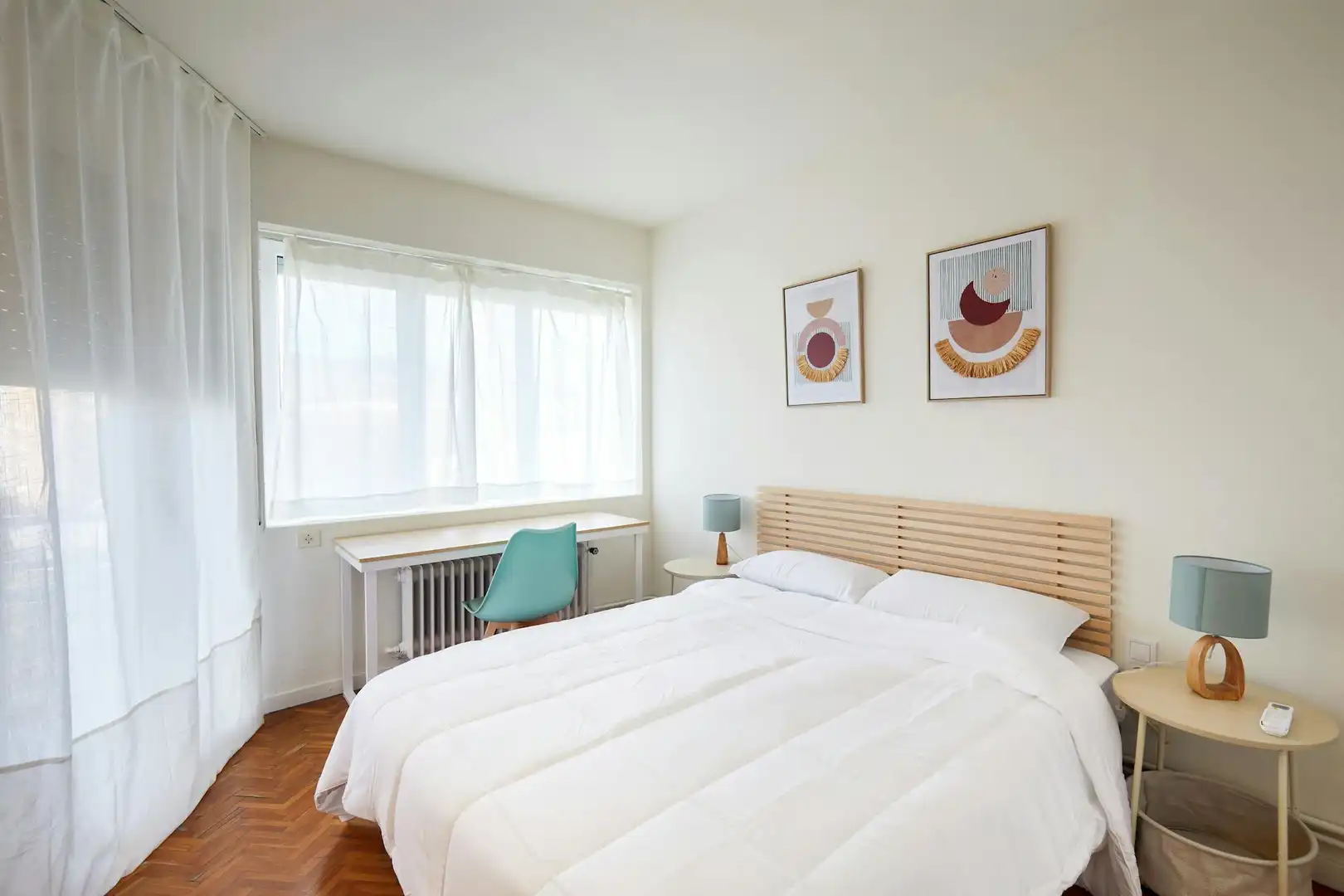 Bedroom of Flat for rent in Barcelona  with Air Conditioner, Heating and Private garden
