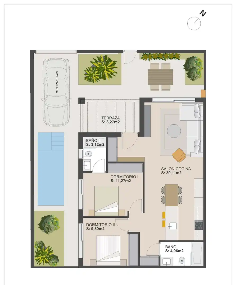 Duplex avec piscine à vendre à Roldán, imagen 17