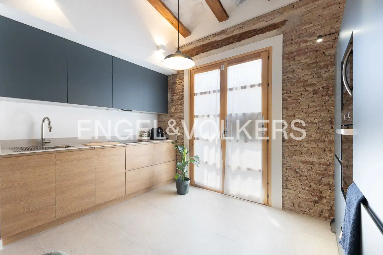 Küche von Wohnung zur Miete in Valencia mit Klimaanlage, Heizung und Möbliert