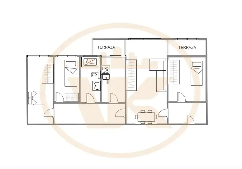 Wohnung zum Verkauf in Cornellà de Llobregat mit Klimaanlage, Heizung und Terrasse
