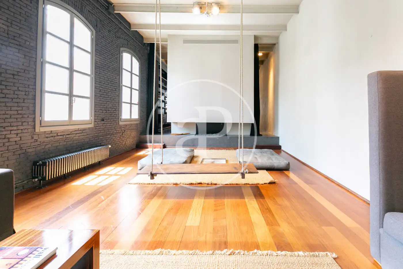 Sala de estar de Piso de alquiler en Barcelona con Aire acondicionado, Calefacción y Amueblado