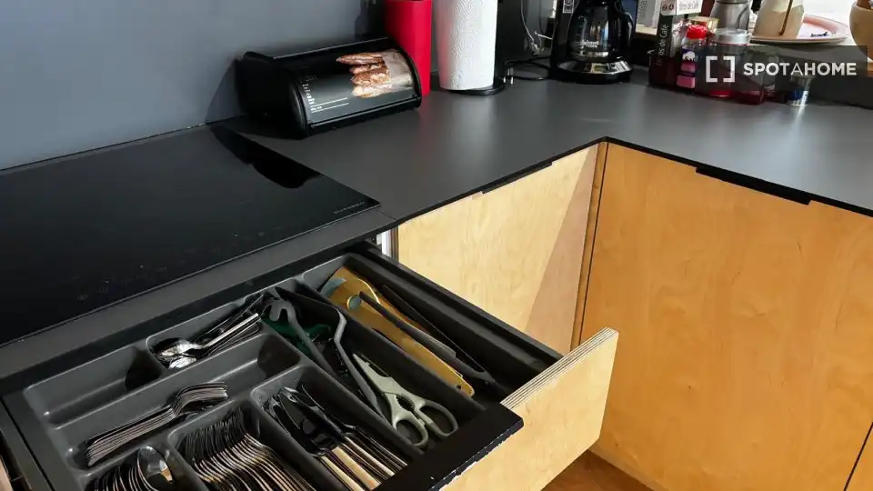 Kitchen of Flat for rent in Valencia  with Air Conditioner, Heating and Furnished