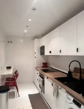 Küche von Wohnung zum Verkauf in Benahavís mit Klimaanlage, Terrasse und Möbliert