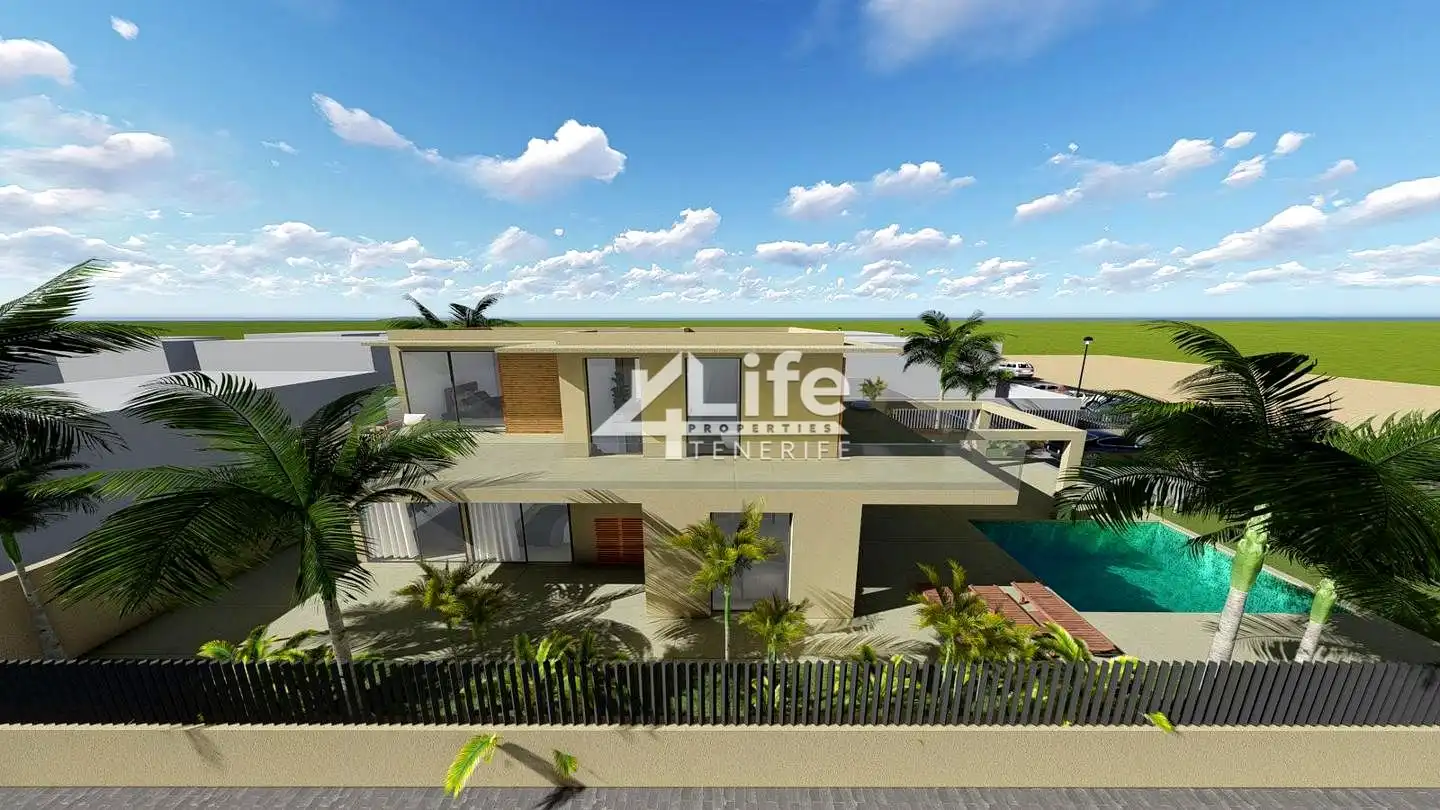 Vista exterior de Casa o chalet en venta en Arona con Jardín privado, Terraza y Piscina