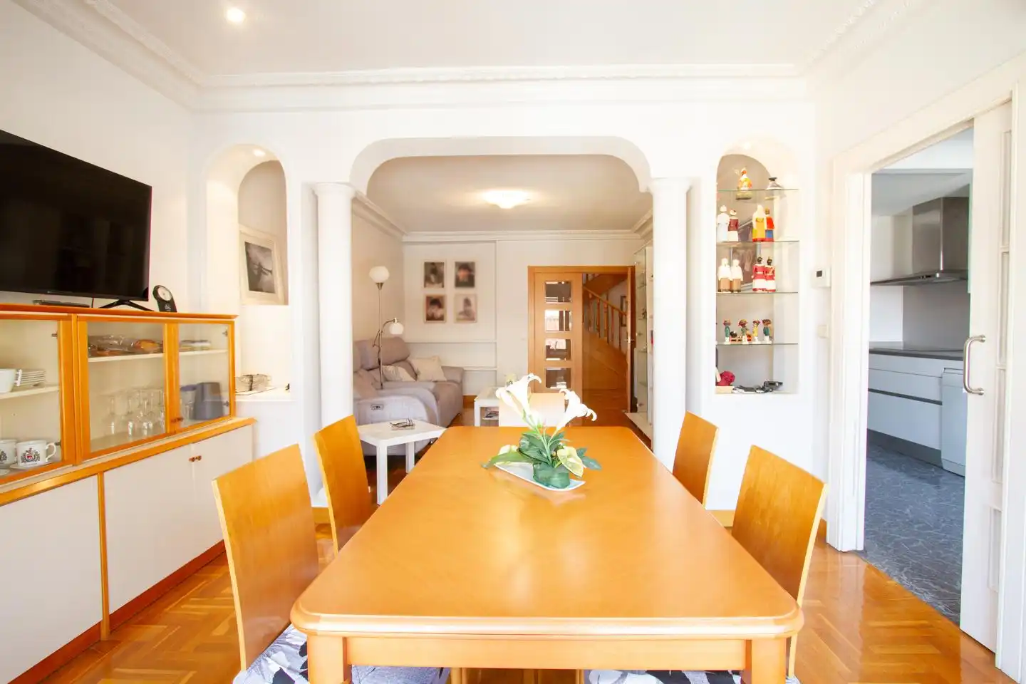 Esszimmer von Maisonette zum Verkauf in Villava / Atarrabia mit Klimaanlage, Heizung und Terrasse
