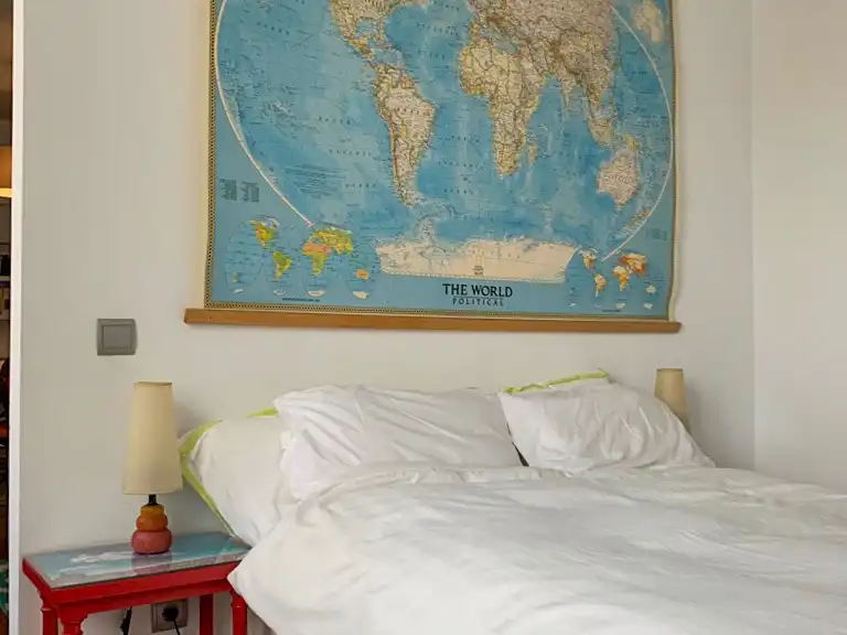 Bedroom of Flat for rent in Madrid  with Air Conditioner, Heating and Private garden