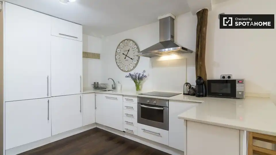 Cocina de Apartamento para compartir en Bilbao  con Aire acondicionado, Calefacción y Terraza