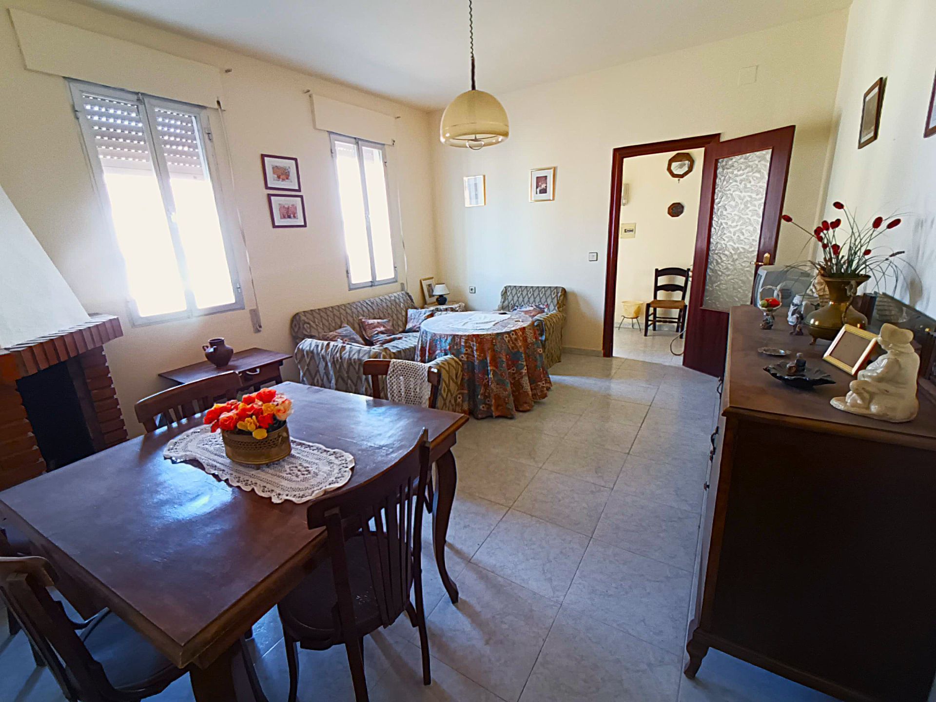 Dining room of Single-family semi-detached for sale in Valdetorres  with Terrace and Furnished