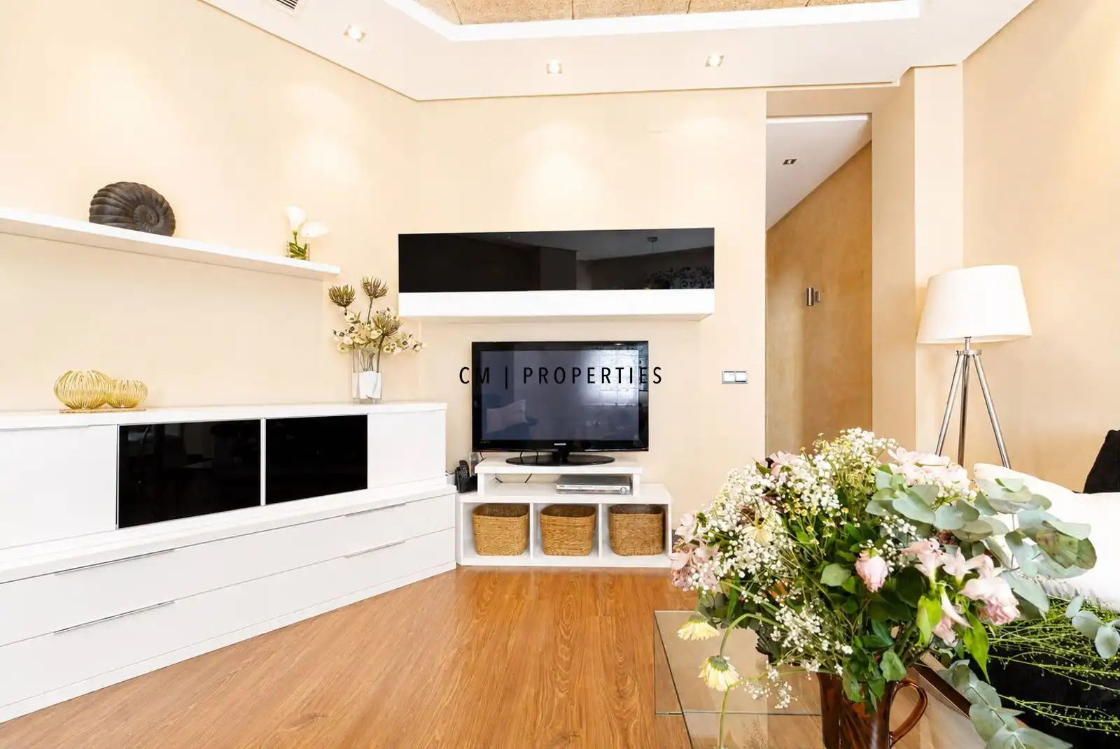 Sala de estar de Piso de alquiler en Valencia con Aire acondicionado, Calefacción y Parquet