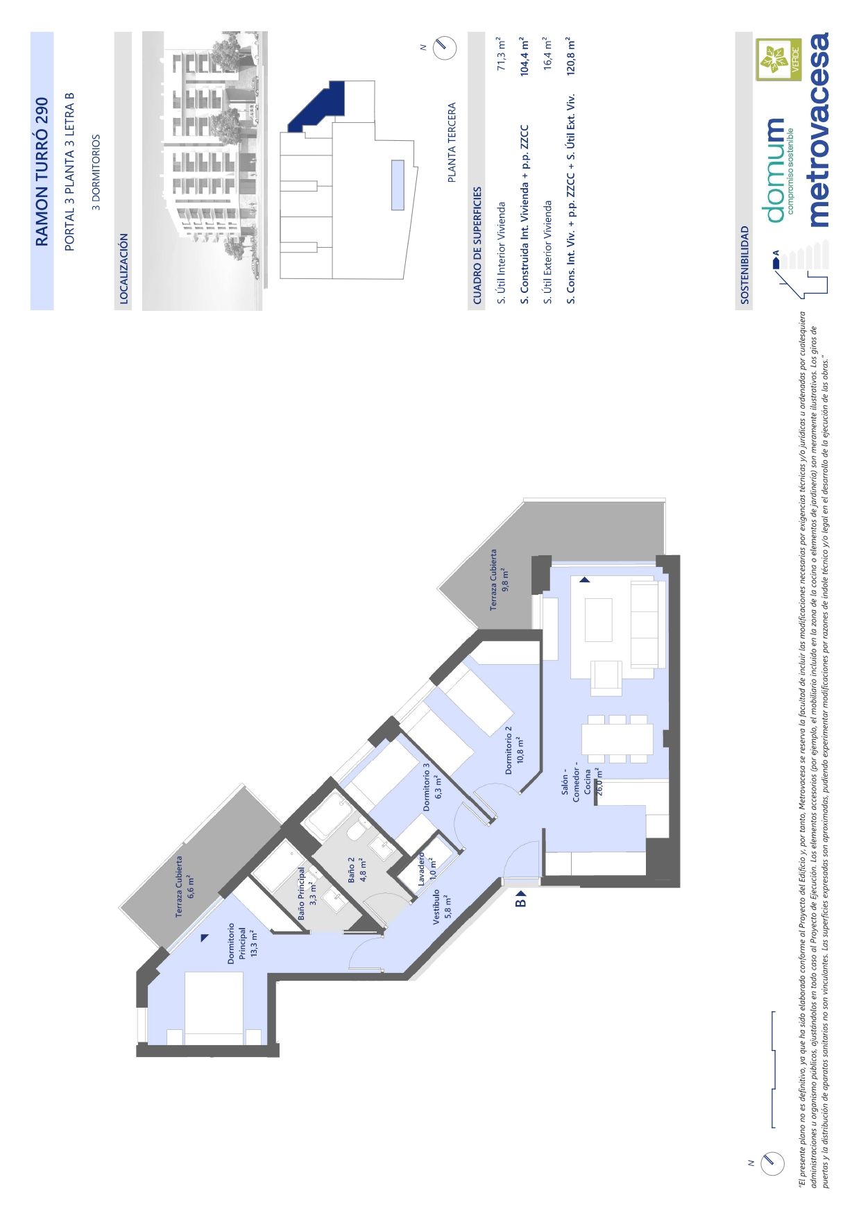Flat for sale in  Barcelona Capital  with Air Conditioner, Private garden and Parquet flooring