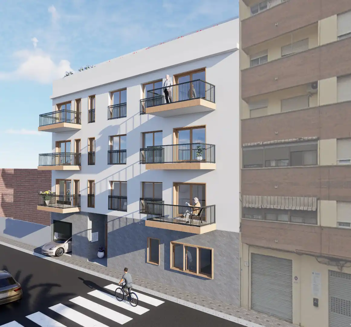 Außenansicht von Wohnung zum Verkauf in Almàssera mit Terrasse, Abstellraum und Gemeinschaftspool