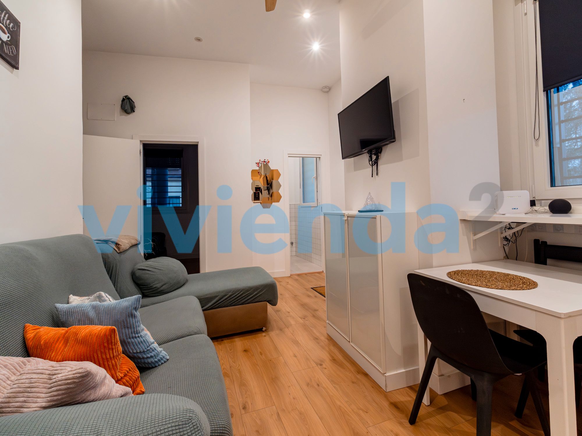 Sala de estar de Piso en venta en  Madrid Capital con Aire acondicionado, Calefacción y Amueblado