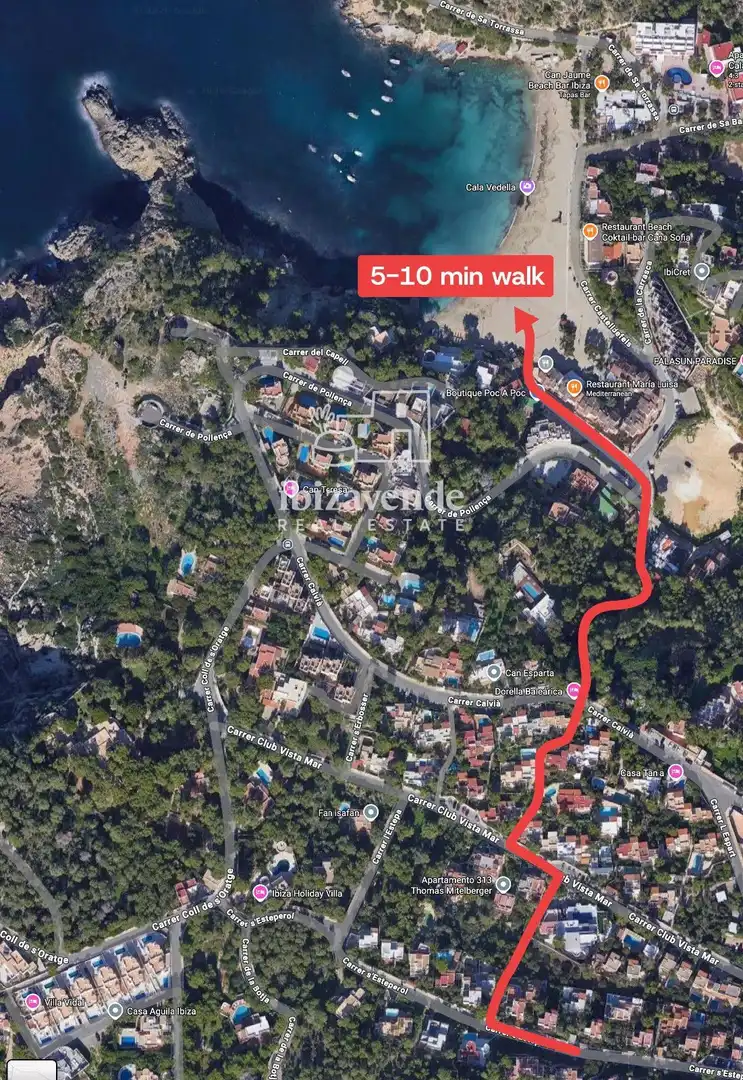 Außenansicht von Wohnung zur Miete in Sant Josep de sa Talaia mit Klimaanlage, Terrasse und Möbliert
