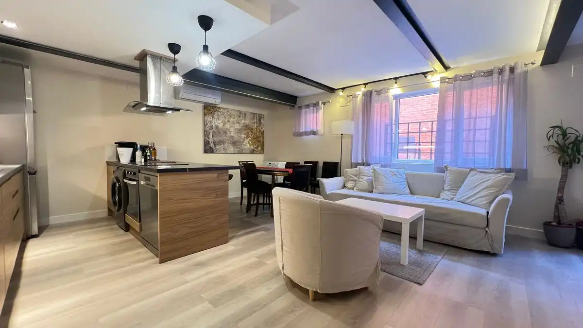 Living room of Ground floor for rent in Madrid  with Air Conditioner, Heating and Furnished