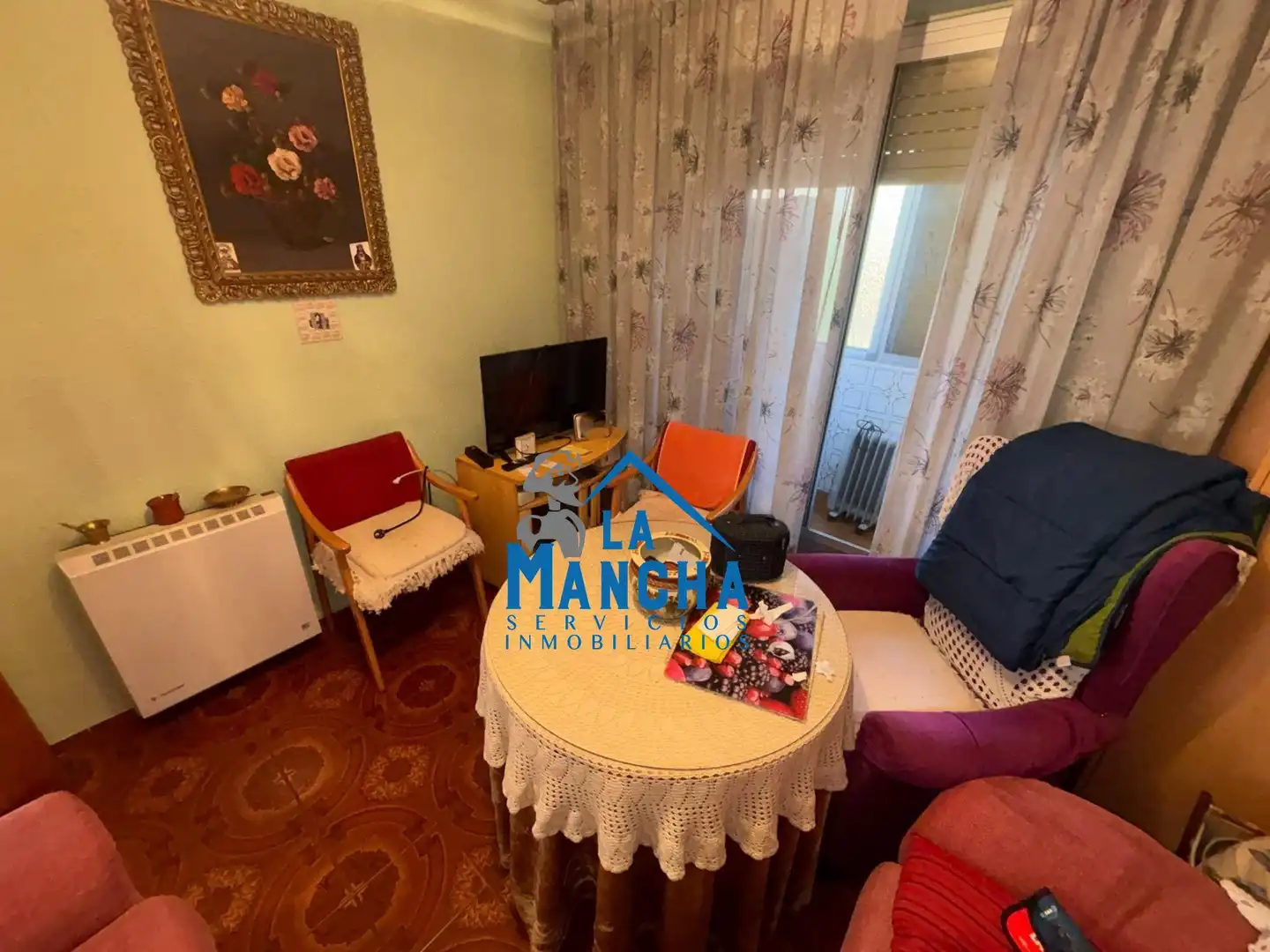Sala d'estar de Pis en venda en Albacete amb Calefacció, Terrassa i Moblat
