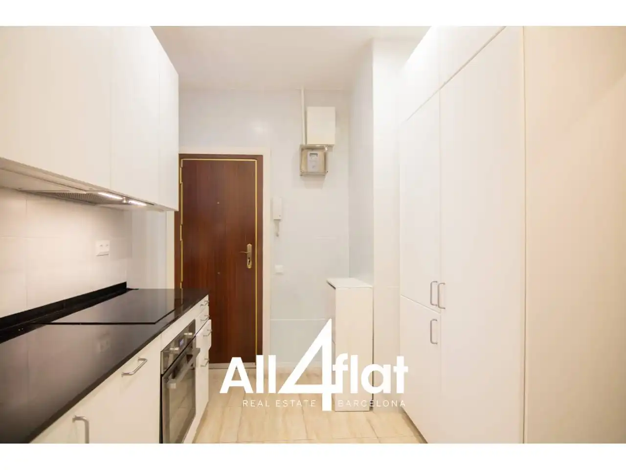 Kitchen of Flat for sale in Barcelona  with Air Conditioner, Furnished and Balcony