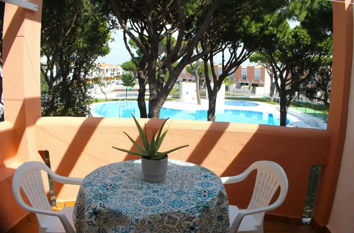 Jardín de Apartamento en venta en Chiclana de la Frontera con Aire acondicionado, Amueblado y Piscina comunitaria