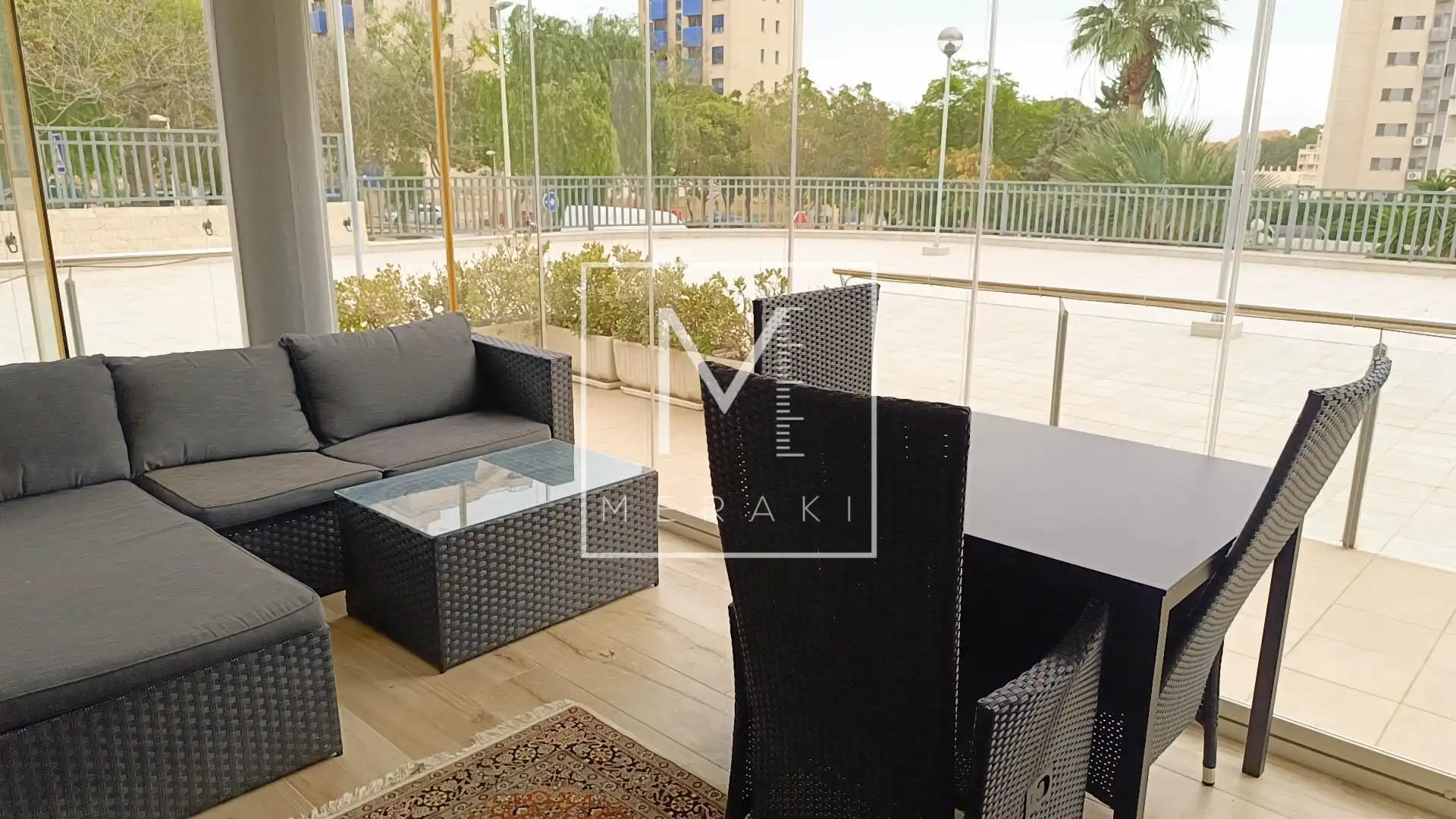 Terrace of Flat for sale in Calpe / Calp  with Air Conditioner, Heating and Private garden