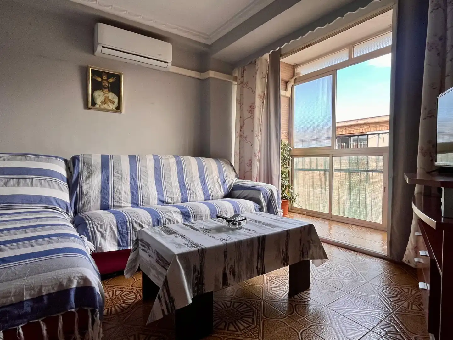Sala de estar de Piso en venta en Málaga con Aire acondicionado, Terraza y Amueblado