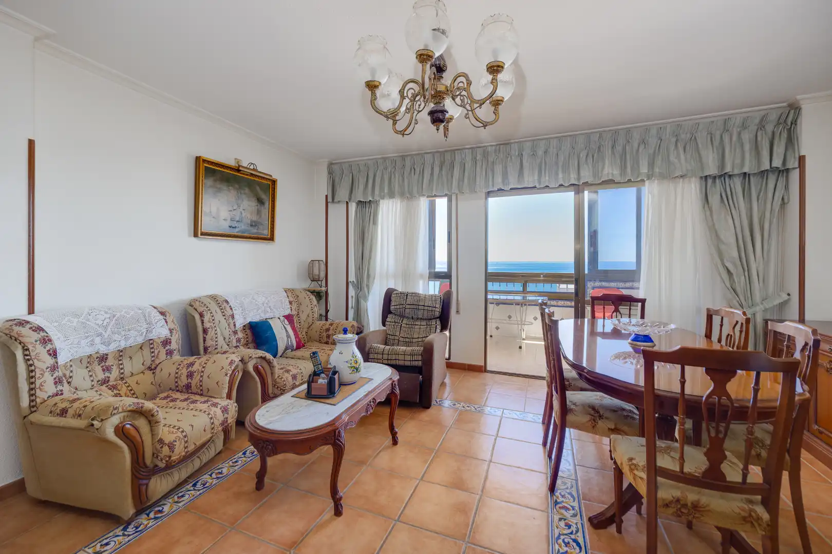 Sala de estar de Piso en venta en El Campello con Terraza
