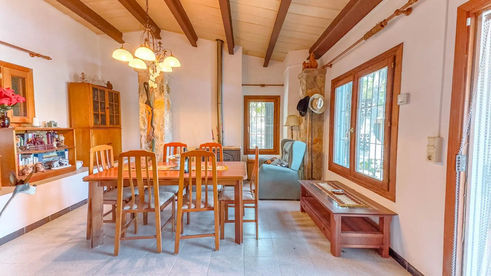 Dining room of Country homes for sale in Puigpunyent  with Heating, Private garden and Terrace