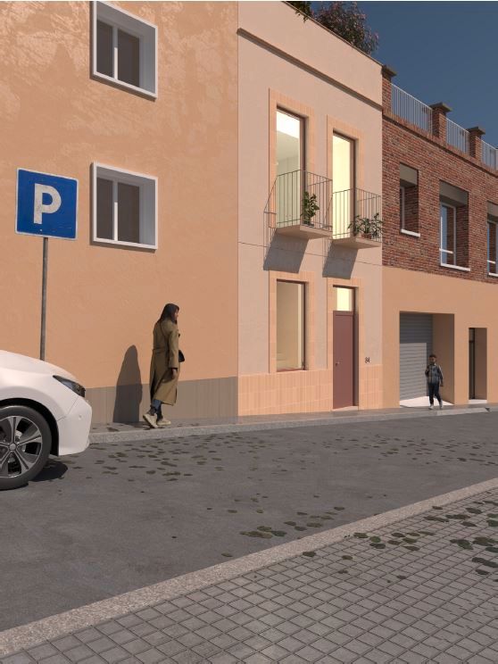 Vista exterior de Casa adosada en venda en  Barcelona Capital amb Aire condicionat, Calefacció i Parquet