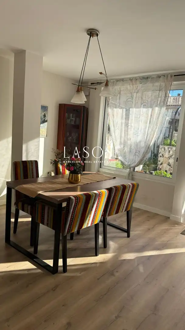 Esszimmer von Wohnung zur Miete in Vilanova i la Geltrú mit Klimaanlage, Terrasse und Möbliert