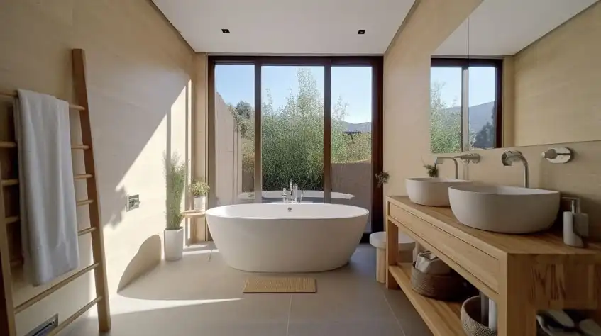 Bathroom of Houses for sale in Sant Martí de Llémena  with Heating, Private garden and Terrace