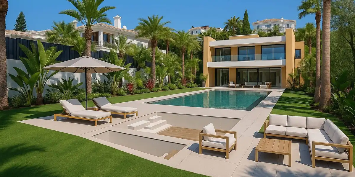 Terraza de Casa o chalet en venta en Benalmádena con Jardín privado, Terraza y Piscina