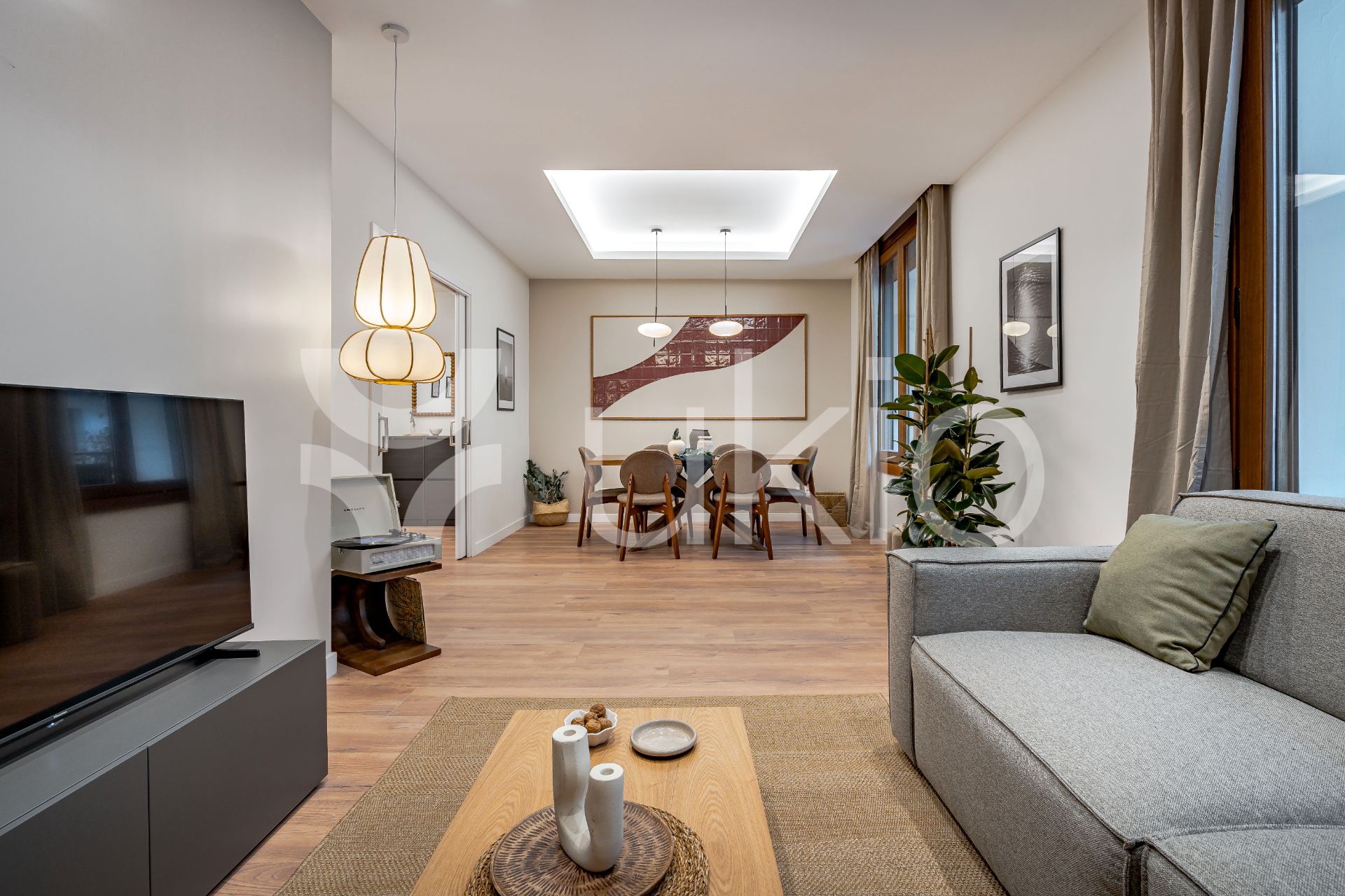 Sala d'estar de Pis de lloguer en  Madrid Capital amb Aire condicionat, Calefacció i Moblat