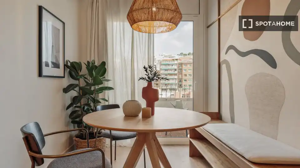 Dining room of Apartments for share in Barcelona  with Air Conditioner, Terrace and Furnished