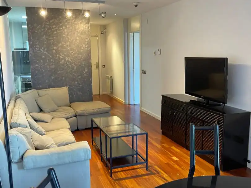 Living room of Flat for rent in Madrid  with Air Conditioner, Heating and Parquet flooring