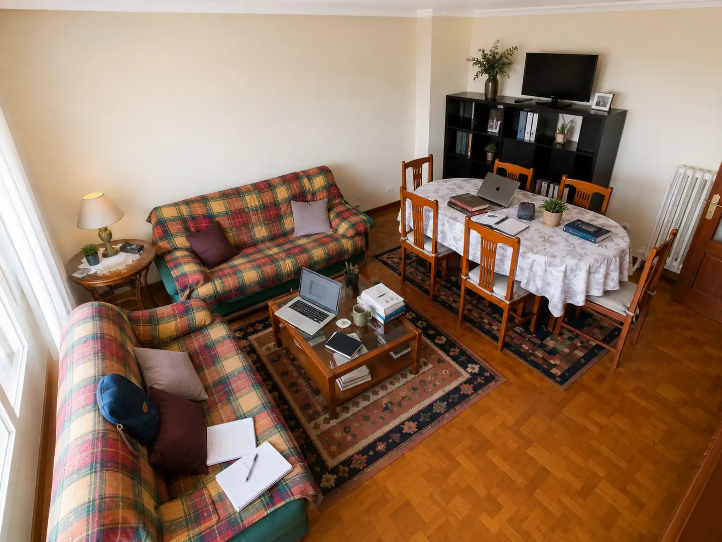 Wohnzimmer von Wohnung zur Miete in Santander mit Heizung, Terrasse und Möbliert