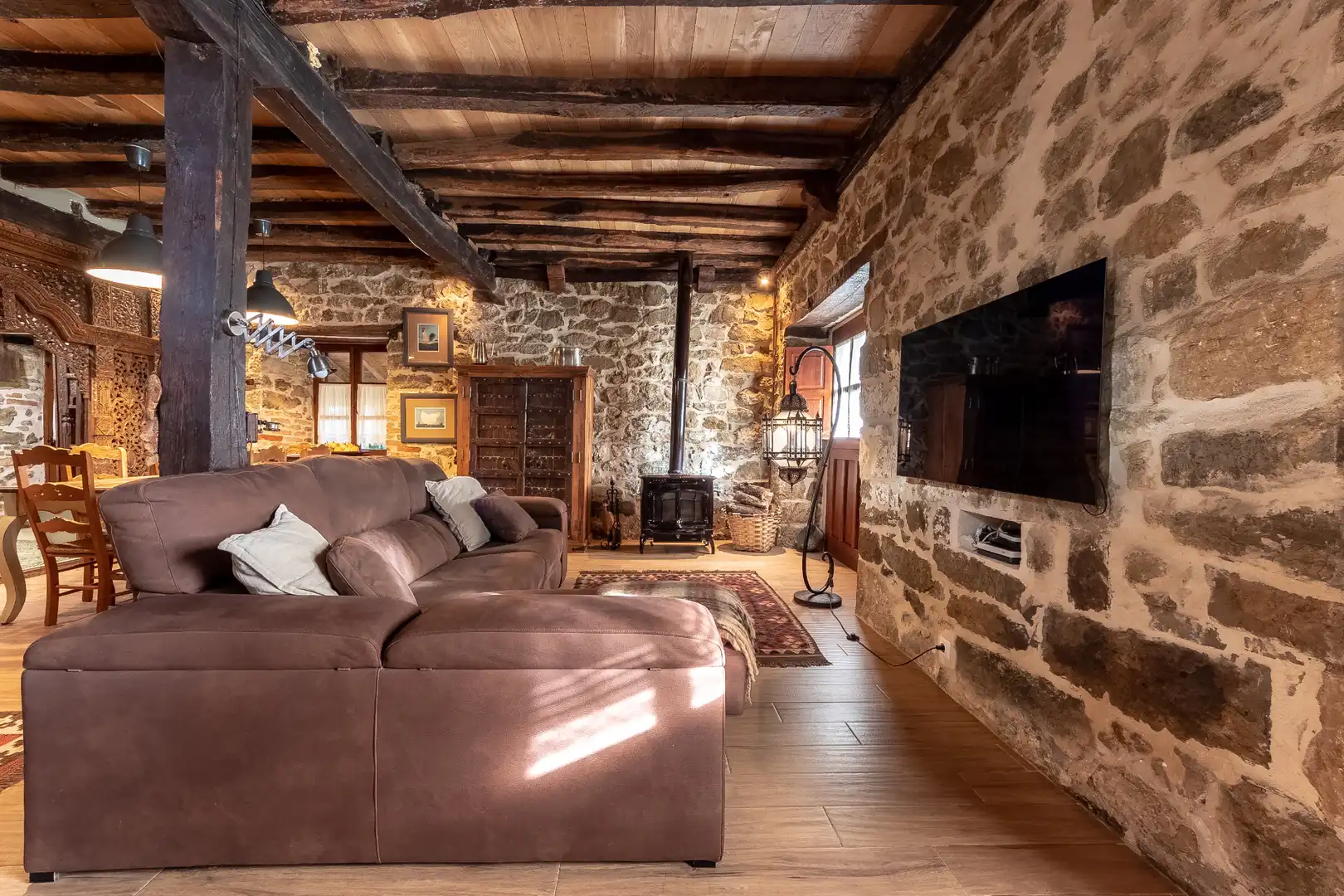 Sala de estar de Casa o chalet en venta en Galdames con Parquet, Trastero y Piscina