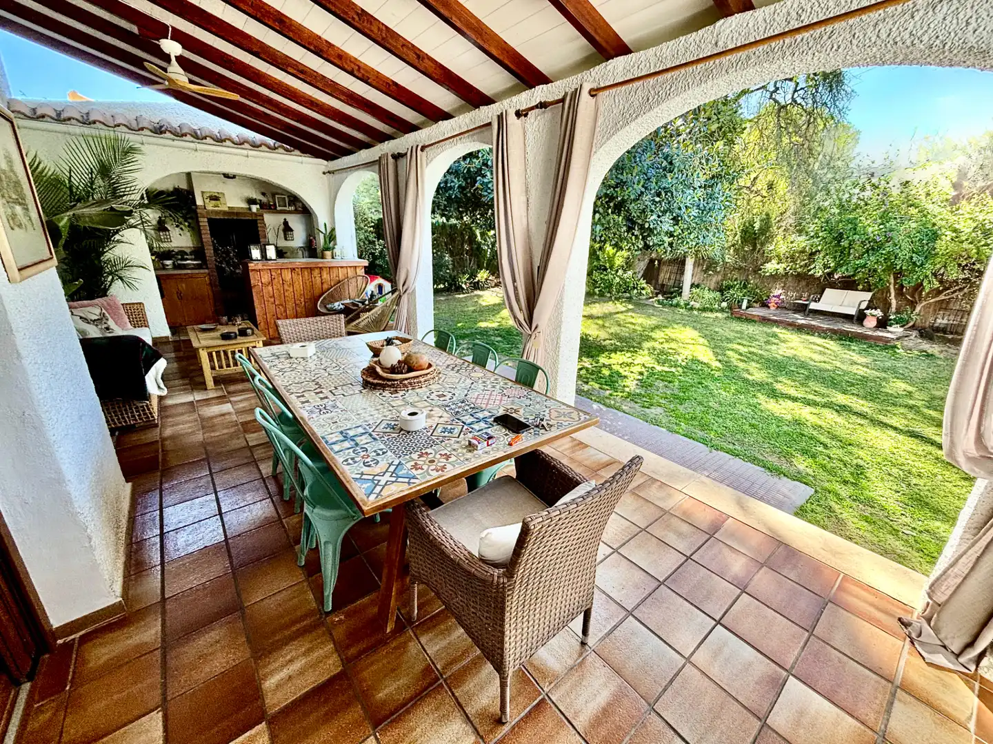Terrassa de Casa o xalet en venda en Mutxamel amb Aire condicionat, Jardí privat i Terrassa