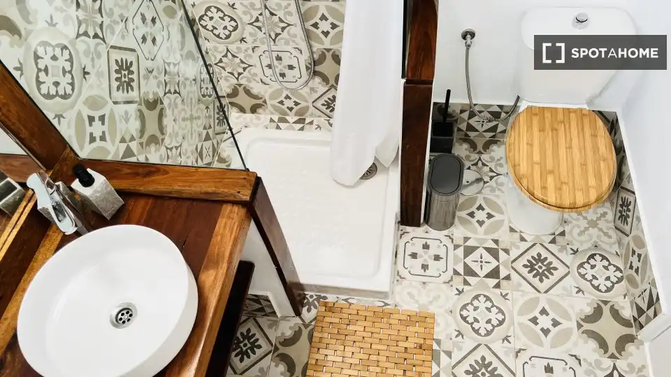 Badezimmer von Wohnungen zur untervermieten in Teguise mit Klimaanlage, Terrasse und Möbliert