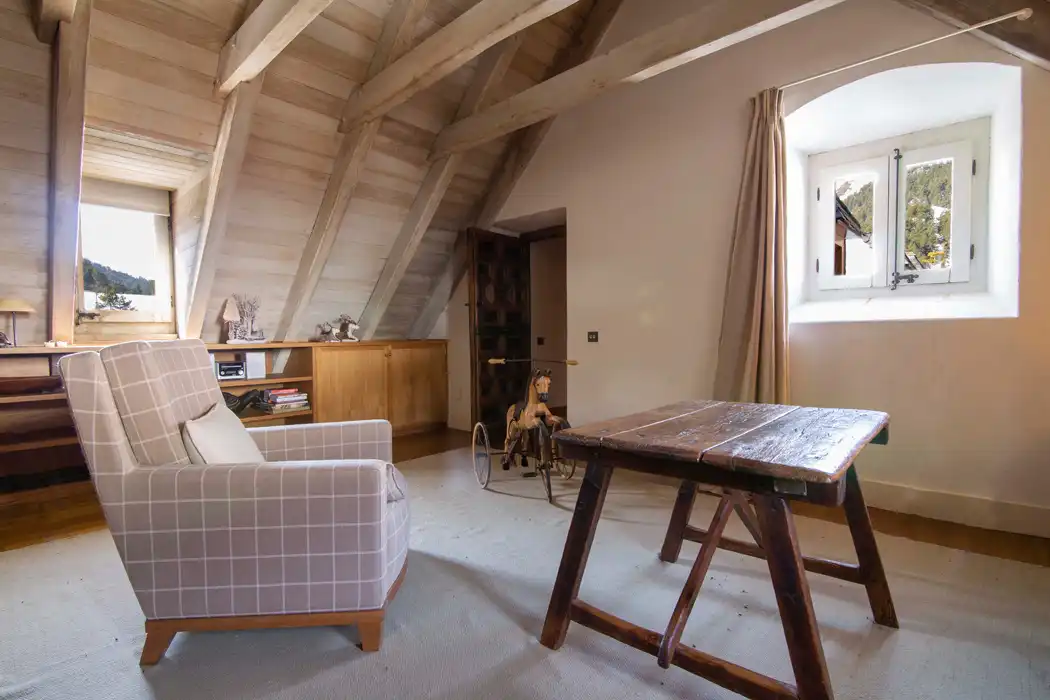Sala d'estar de Casa o xalet en venda en Naut Aran amb Calefacció, Jardí privat i Parquet
