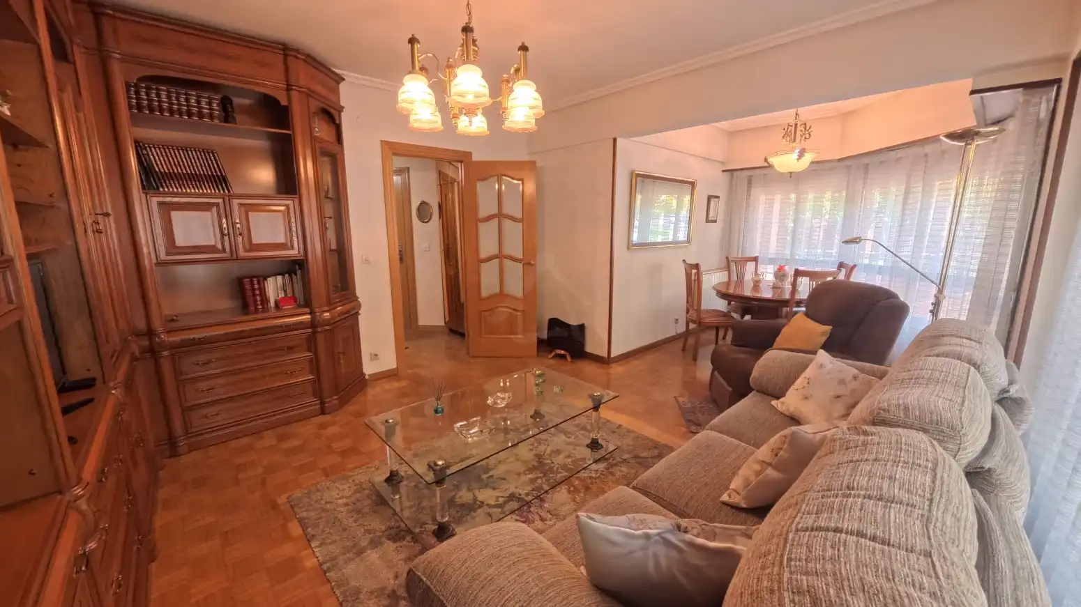 Sala de estar de Piso en venta en  Logroño con Calefacción, Parquet y Terraza