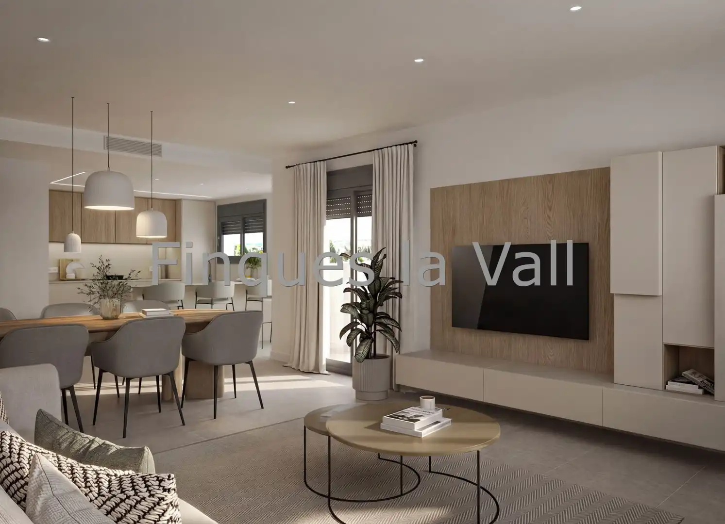 Wohnzimmer von Einfamilien-Reihenhaus zum Verkauf in Roda de Ter mit Privatgarten, Terrasse und Balkon