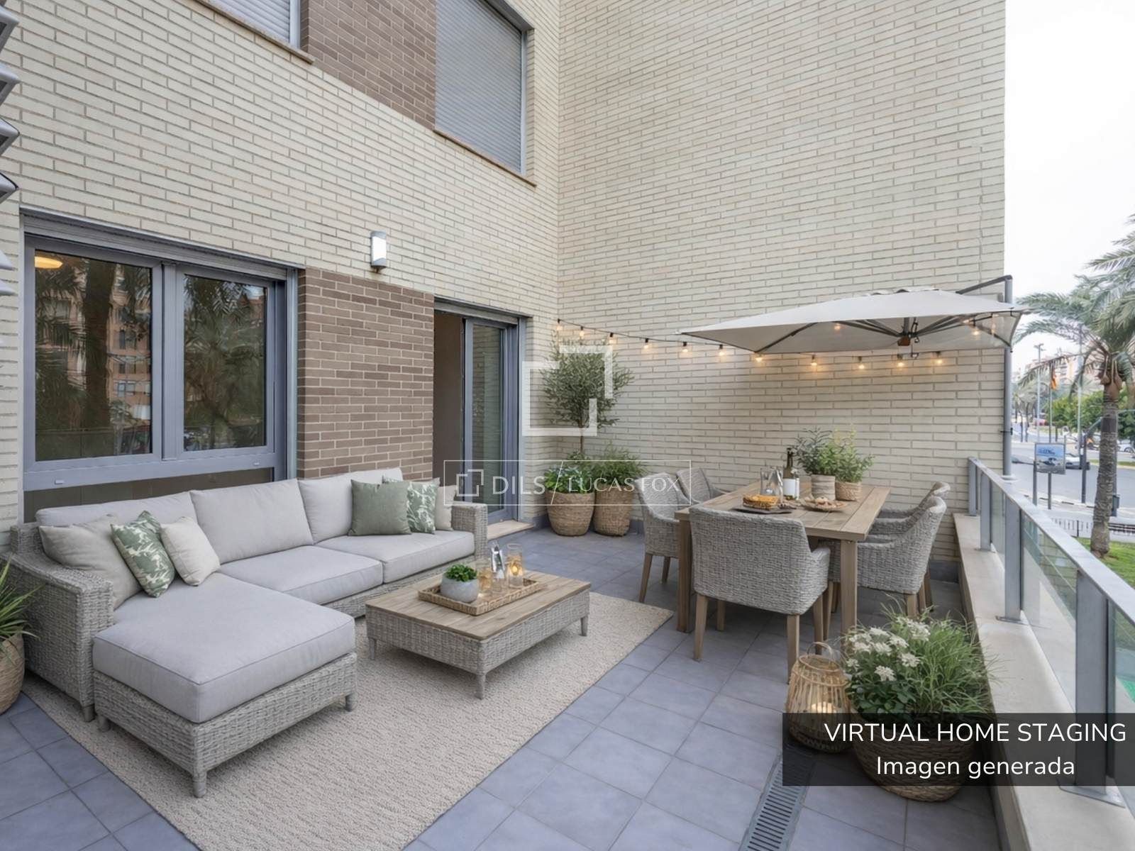 Terrassa de Pis de lloguer en  Valencia Capital amb Aire condicionat, Terrassa i Balcó