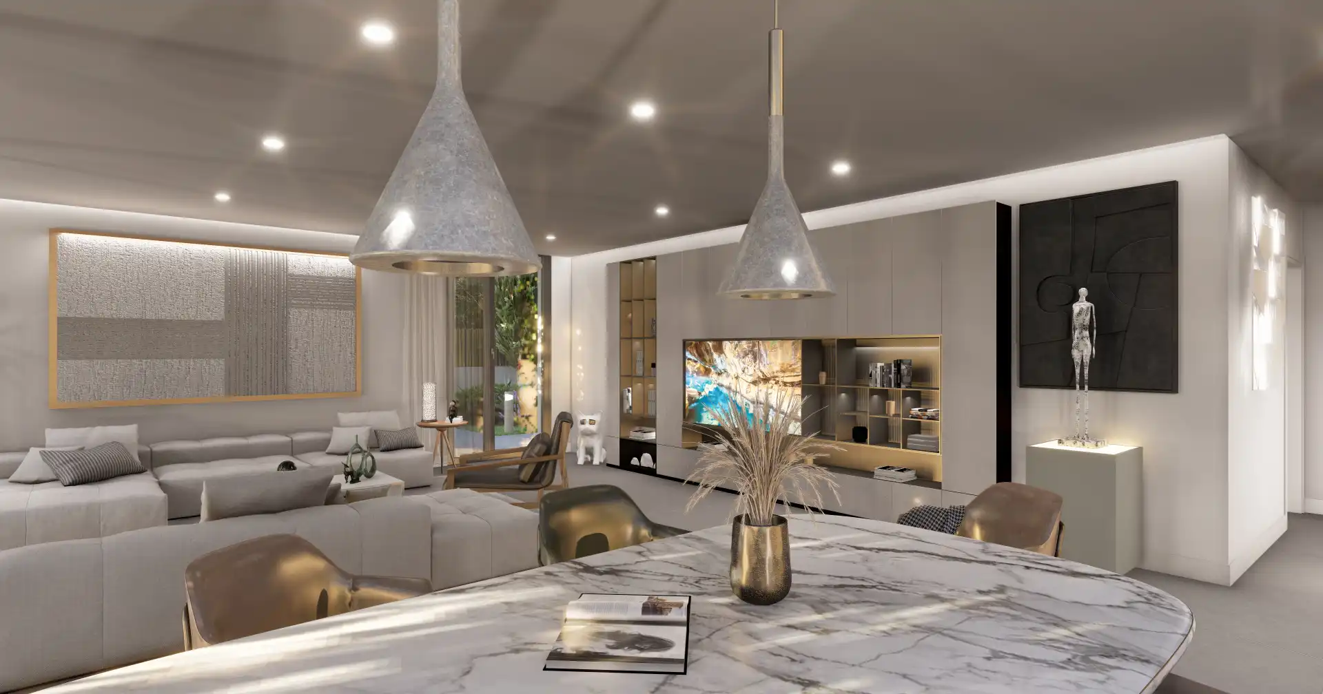 Sala d'estar de Casa o xalet en venda en Las Rozas de Madrid amb Aire condicionat, Calefacció i Jardí privat