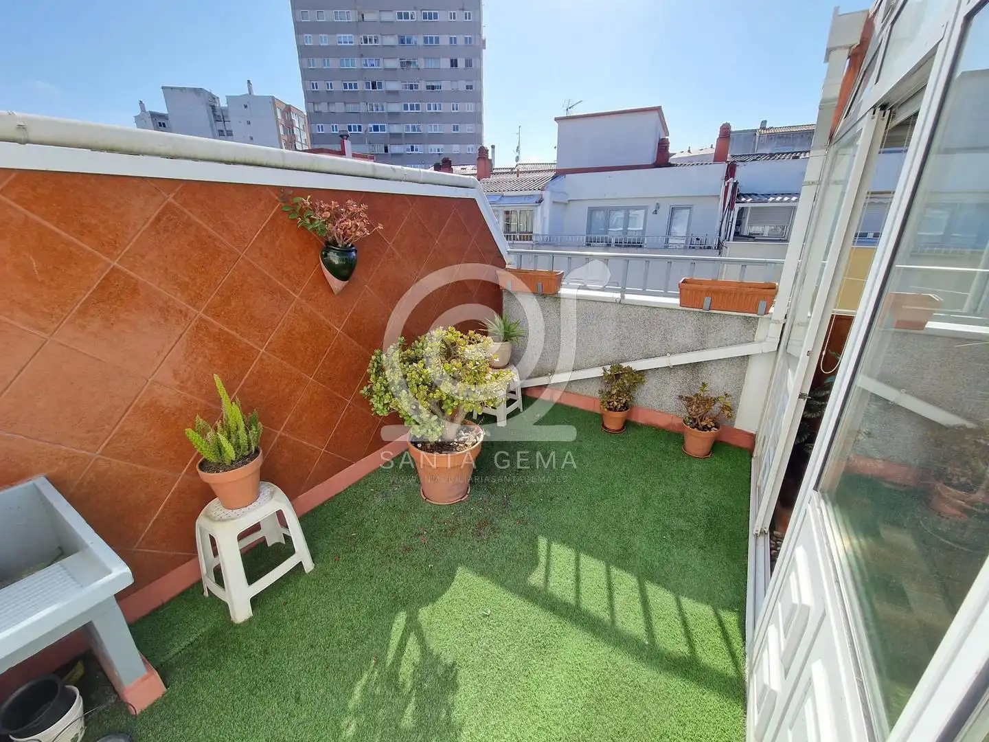 Terrace of Flat for sale in A Coruña Capital   with Heating, Terrace and Furnished