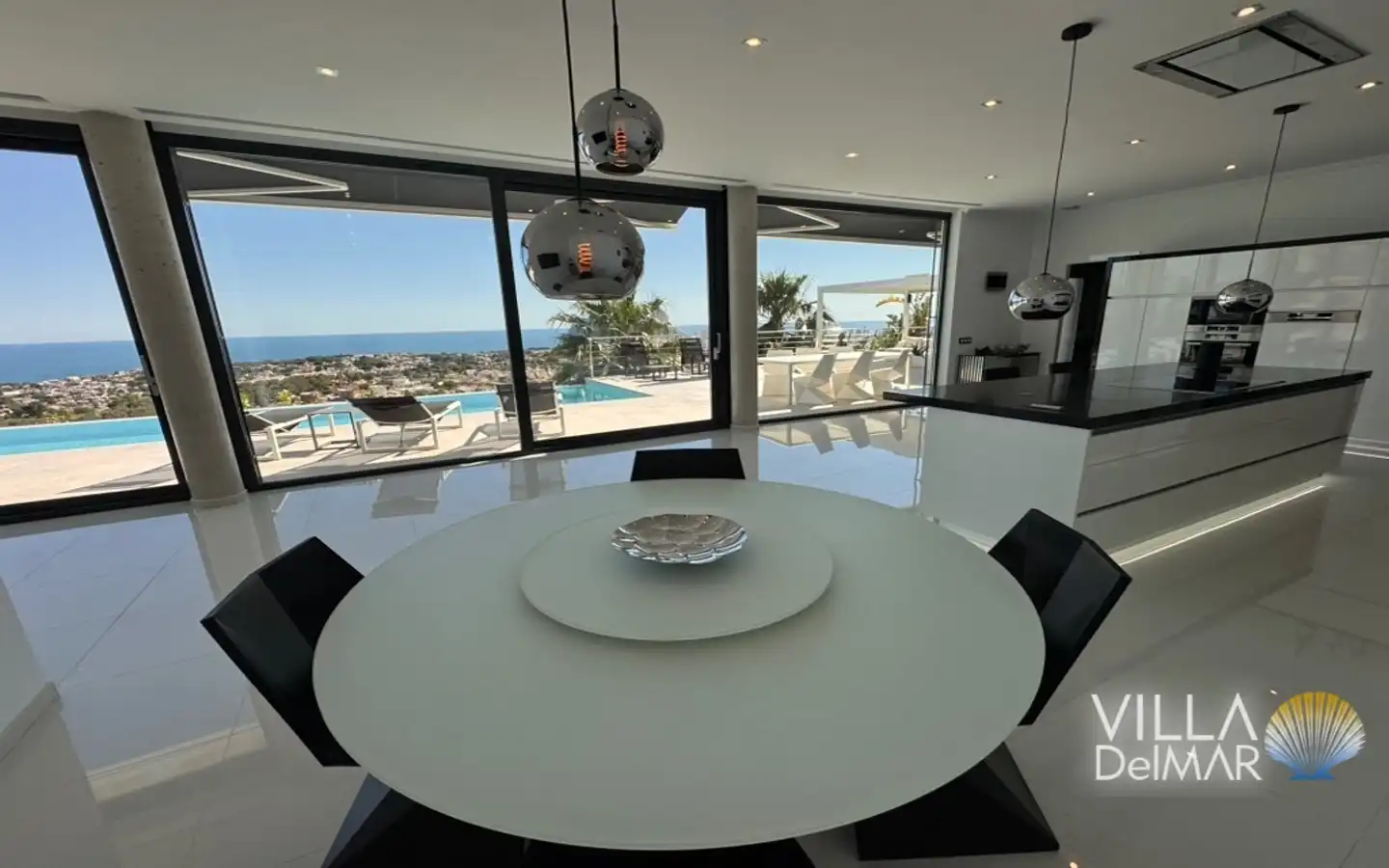 Esszimmer von Haus oder Chalet zum Verkauf in Calpe / Calp mit Klimaanlage, Heizung und Privatgarten