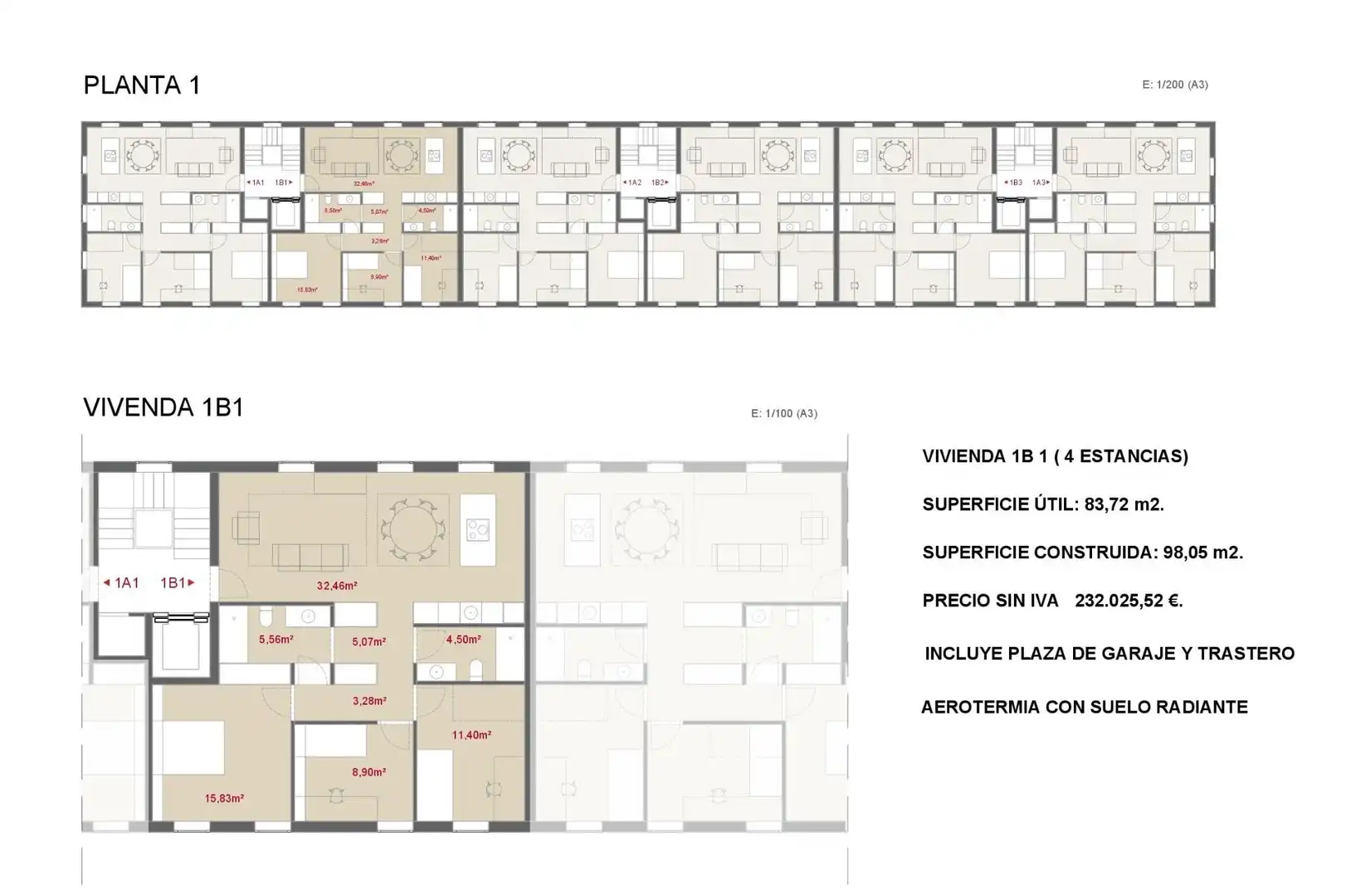 Wohnung zum Verkauf in Ames mit Heizung, Terrasse und Abstellraum