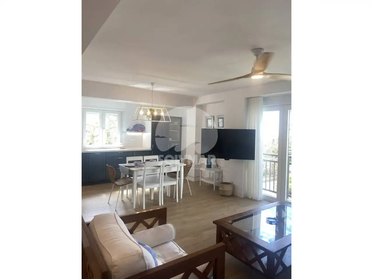 Living room of Flat for rent in Vélez-Málaga  with Air Conditioner, Furnished and Balcony