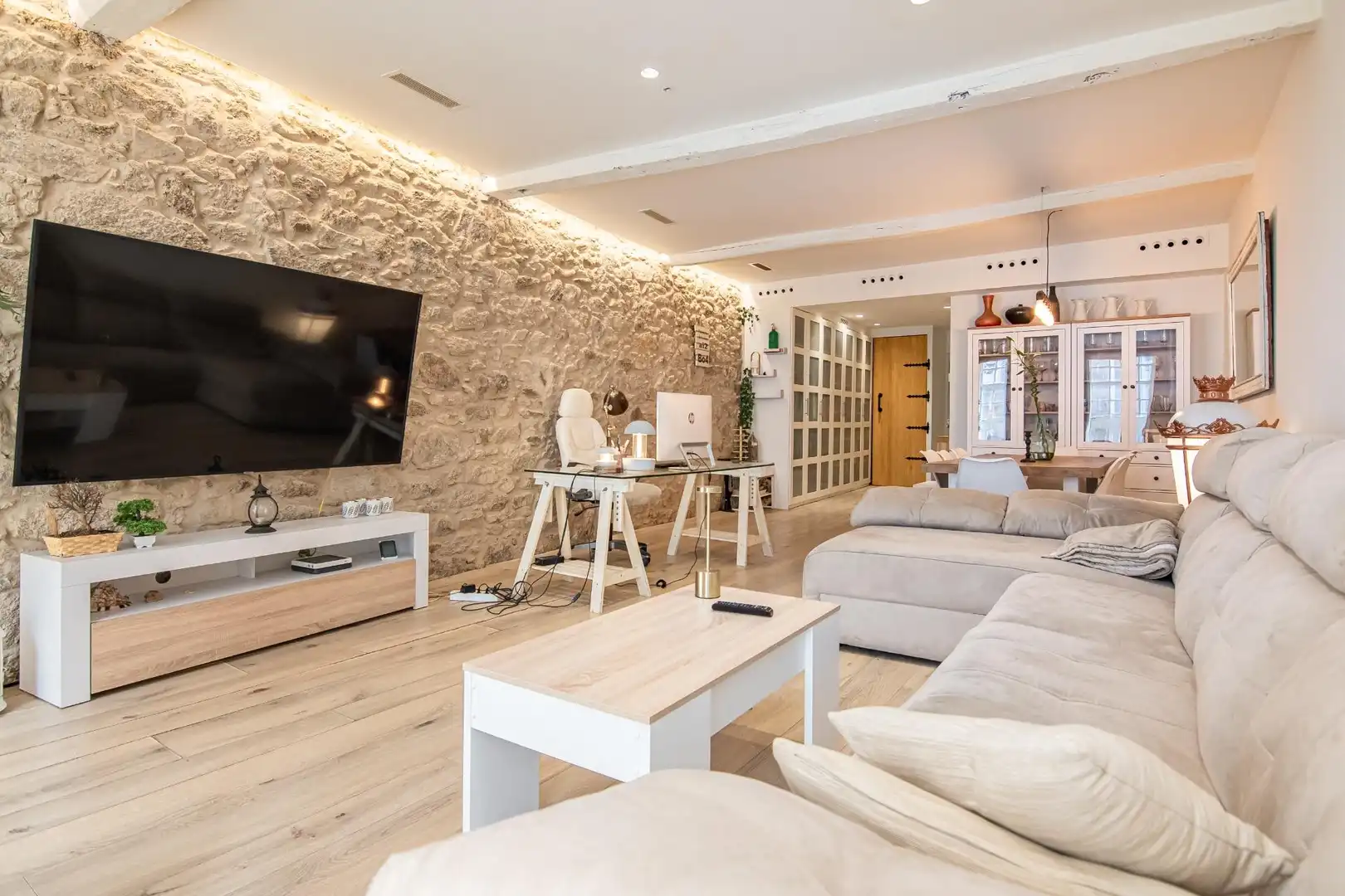 Sala d'estar de Pis en venda en A Coruña Capital 
