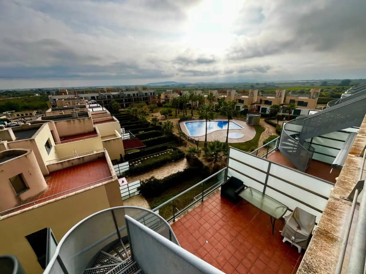 Terrasse von Wohnung zum Verkauf in San Jorge / Sant Jordi mit Klimaanlage, Heizung und Terrasse