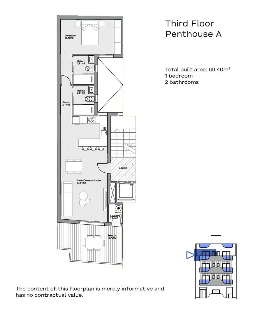 Penthouse mit Pool zum Verkauf in Centro, imagen 8